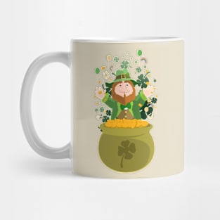 Saint Patrick's Leprechaun Gold Mug